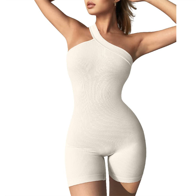 Clothing Jumpsuit Autumn Winter Thread Shoulder Sleeveless Slim Fit Hip Raise Siamese Shorts
