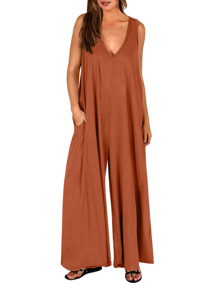 Summer Fresh Pocket Jumpsuit Thin Jumpsuit