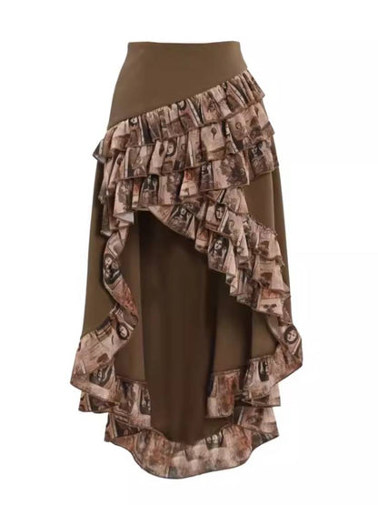 Ruffle Bustle Skirt