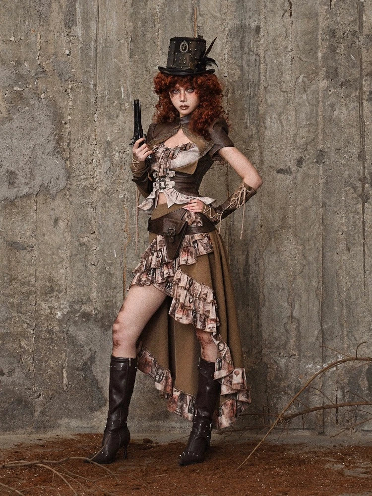 Ruffle Bustle Skirt