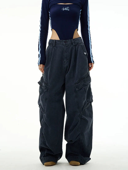 Classic Wide-leg Straight Workwear Pants