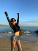 Leopard Sequin Low-waist Mini Skirt