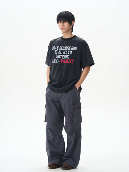 Dark Brown Utility Loose Cargo Pants