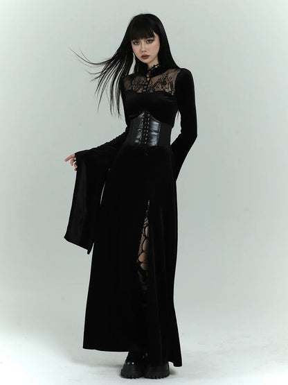 Dark Victorian Corset Maxi Dress