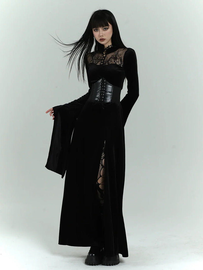 Dark Victorian Corset Maxi Dress