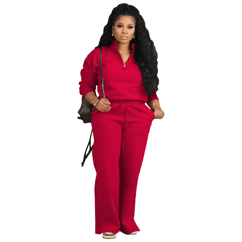 Clothing Sweater Two Piece Suit Velvet Thickened Sportswear Loose Winter