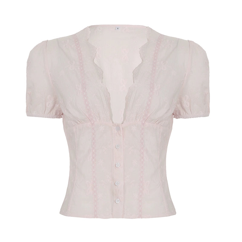 Yuritzi Bow-detail Ruffle Blouse