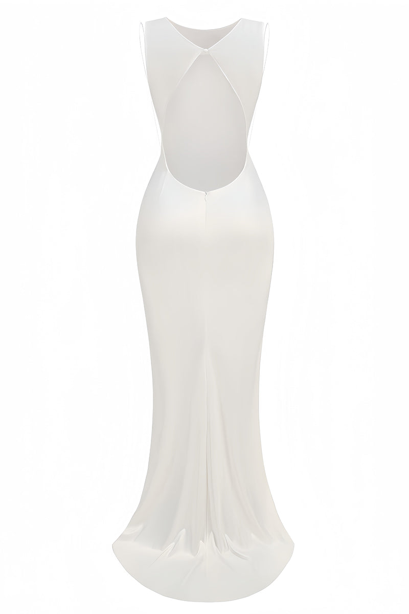 Jabez Fishbone Backless Maxi Dress