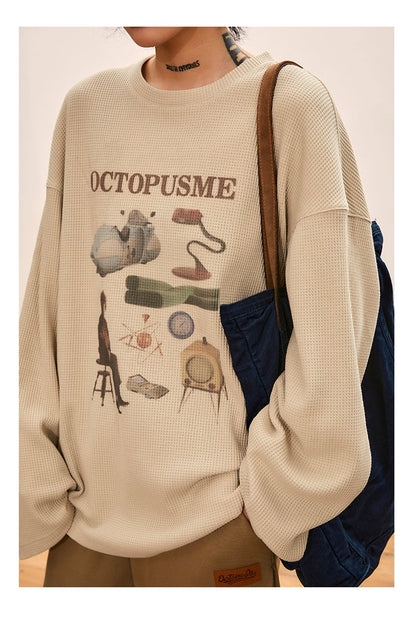 Octopusme Oversized Graphic Sweatershirt