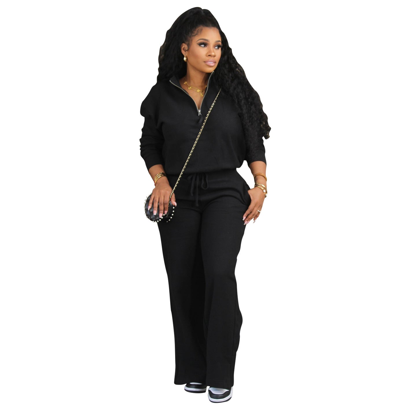 Clothing Sweater Two Piece Suit Velvet Thickened Sportswear Loose Winter
