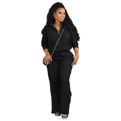 Clothing Sweater Two Piece Suit Velvet Thickened Sportswear Loose Winter