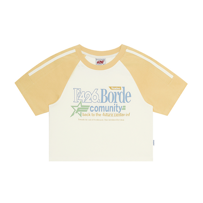 Contrasting Star Letter T-shirt
