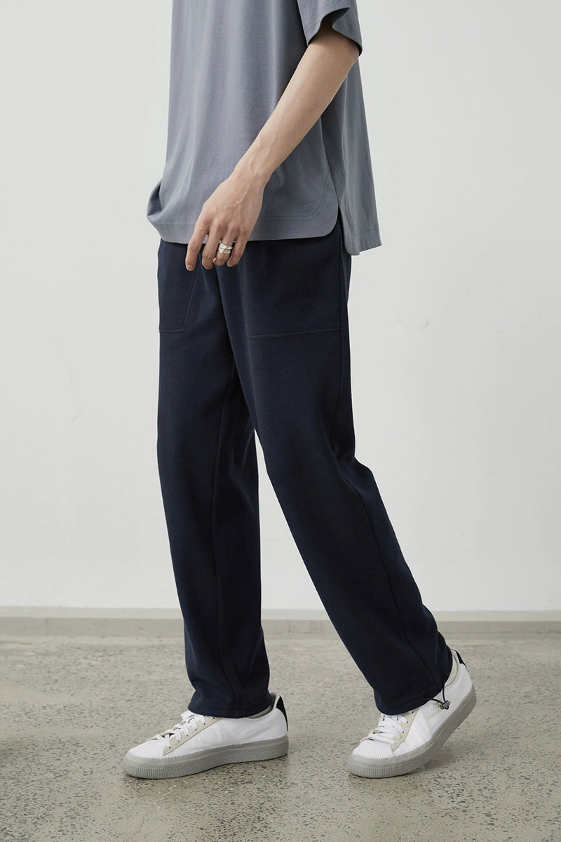 Drawstring Wide-leg Athletic Pants