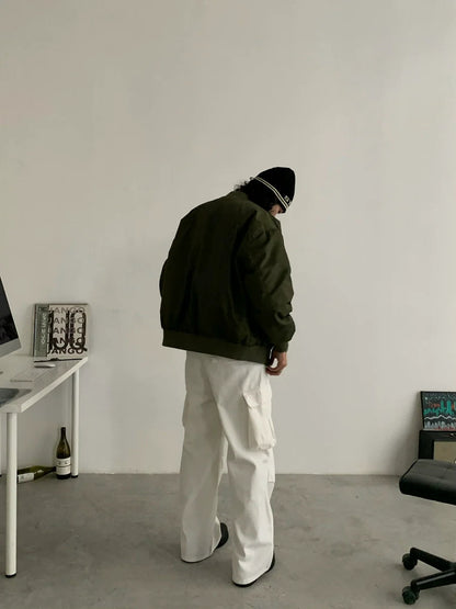 Retro Style Cargo Work Pants