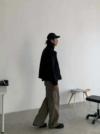 Relaxed Straight Leg Cargo Pants