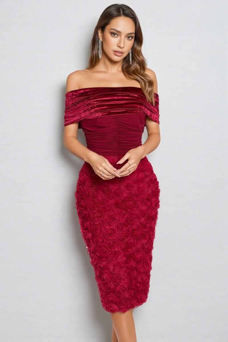 Hale 3d Wrap Midi Dress