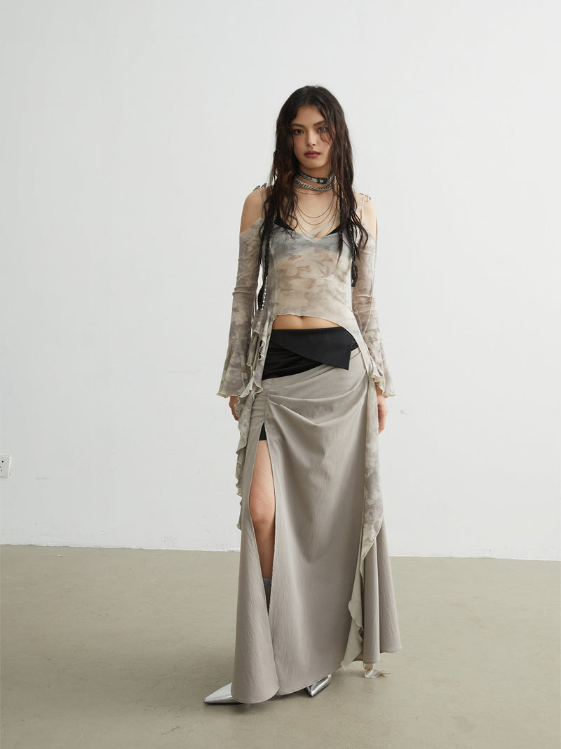 Ethereal Off-shoulder Ruffle Blouse