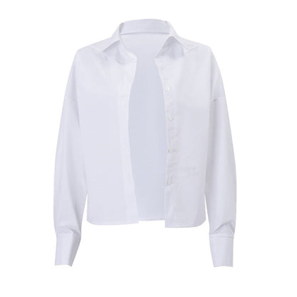 Fall Three-piece Suit Color Inner Wear Long Sleeve Shirt Wide Leg Pants