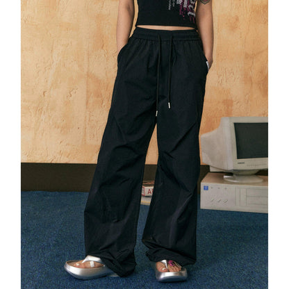 Ezek Wide-leg Drawstring Lounge Pants - Relaxed Fit Trousers With Pockets