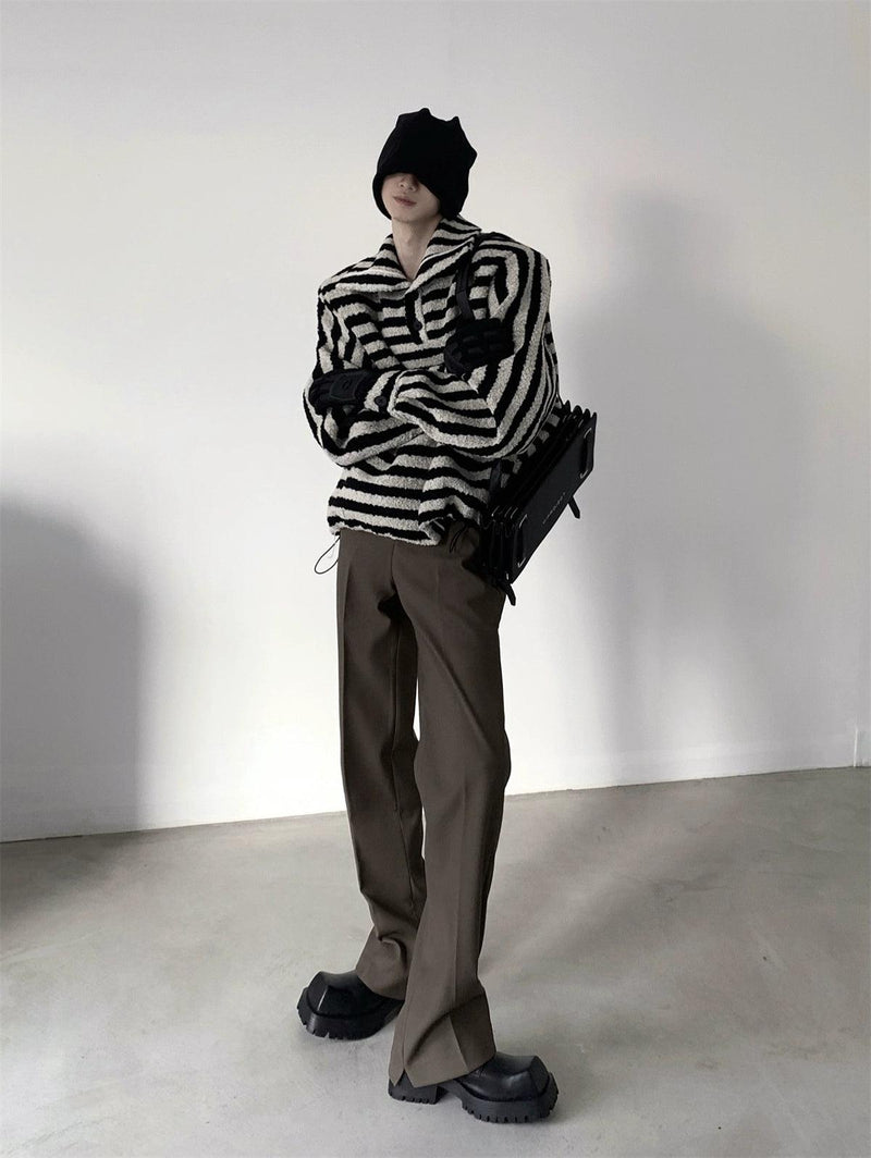 Black Straight-leg Classic Pants