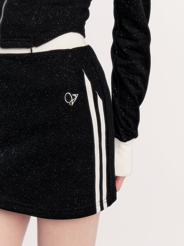 Sporty Zip Jacket/slim Skirt