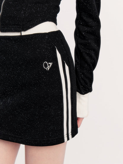 Sporty Zip Jacket/slim Skirt