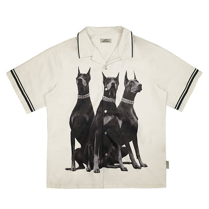 Doberman Print Short Sleeve T-shirt