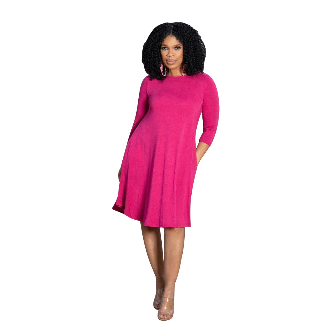 Clothing Dress Long Sleeve T-shirt Mid Color Basic Summer Autumn