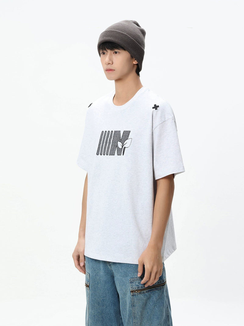 T-shirt With Stitched Logo Detail