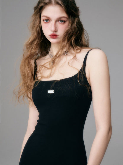 Sleek Noir Maxi Dress