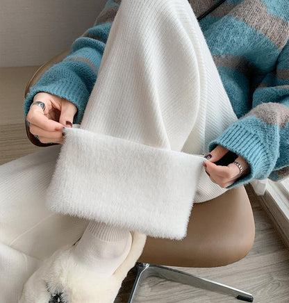 Seanna Ribbed Fleece-lined Pants