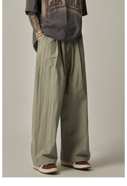 Olive Wide Leg Relaxed Pants