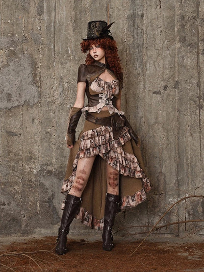 Ruffle Bustle Skirt