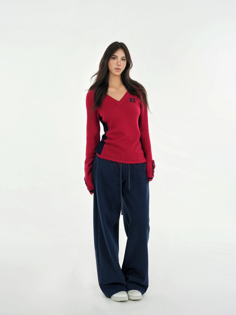 Low-waist Drawstring Straight-leg Sweatpants