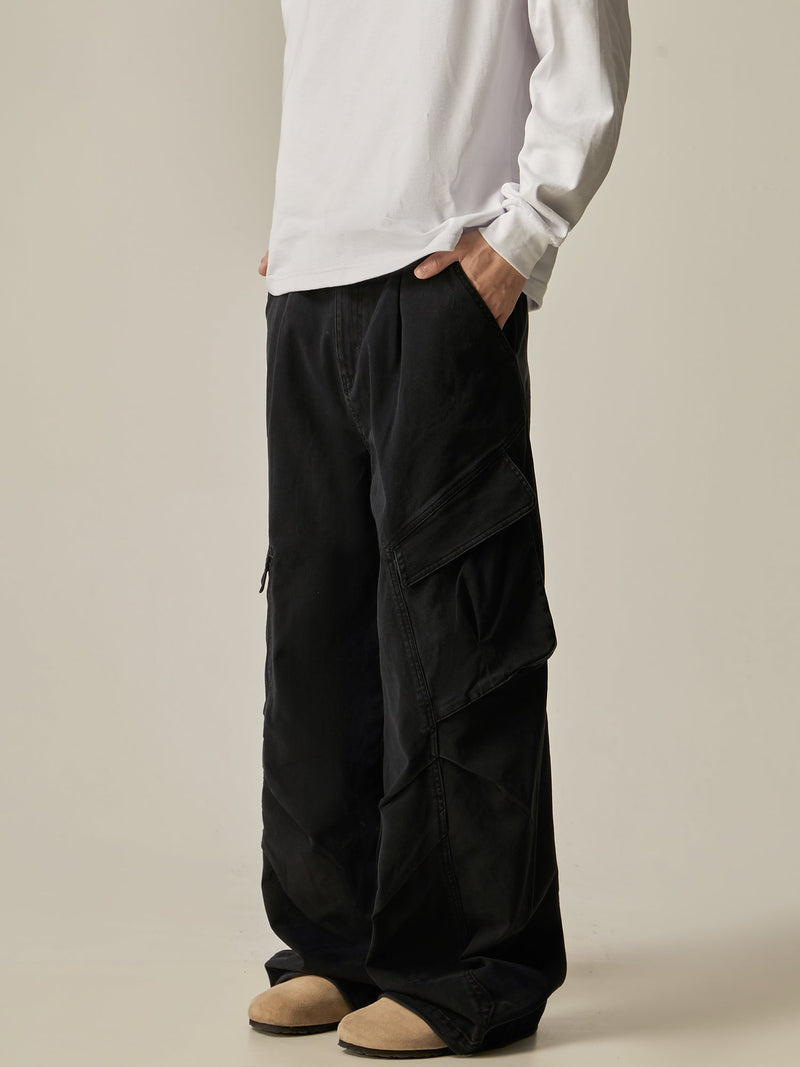 Olive Wide Leg Combat Pants