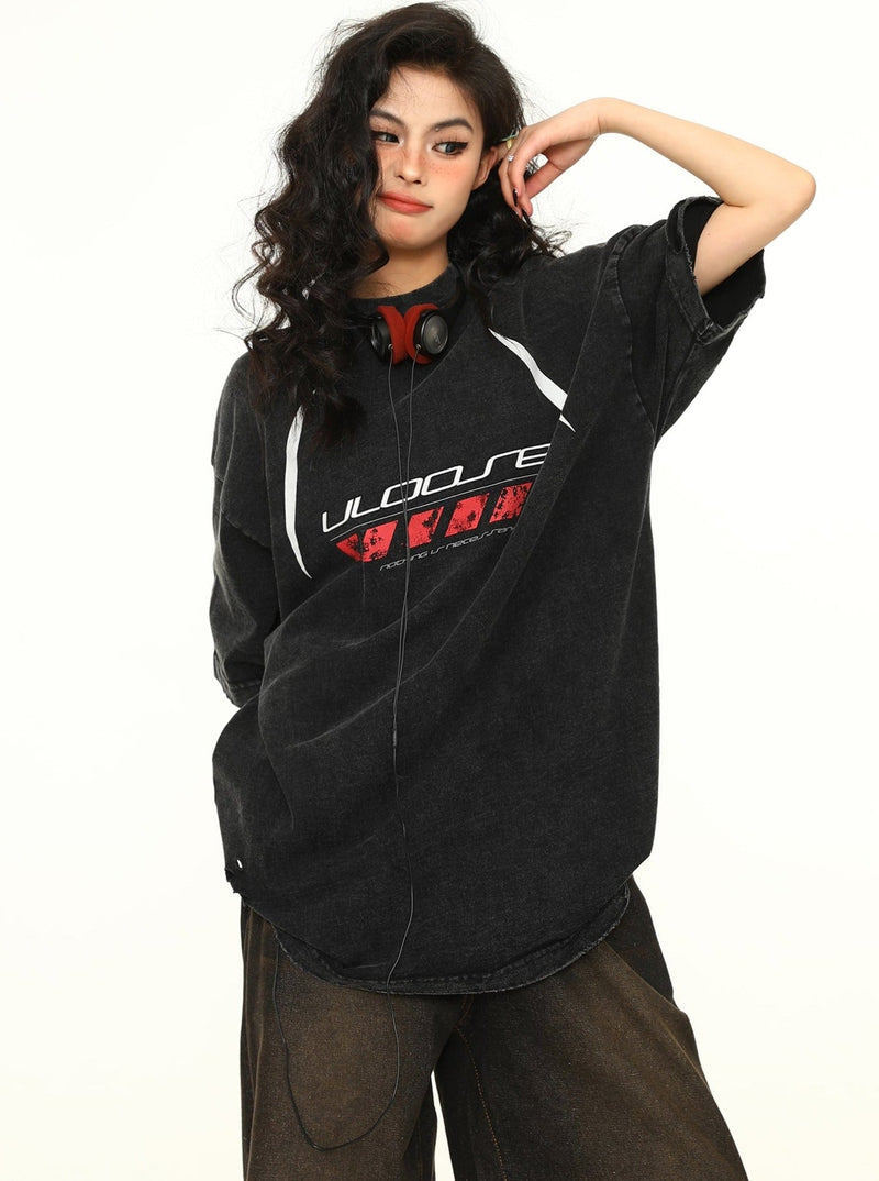 Uloose Distressed Oversized T-shirt