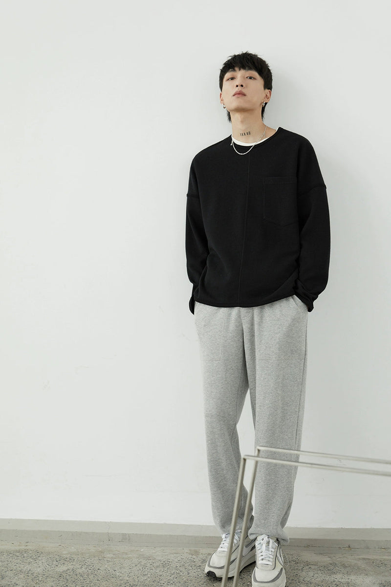 Drawstring Wide-leg Athletic Pants