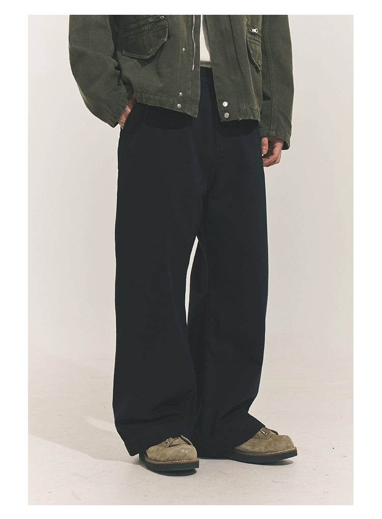Wide-leg Straight Pantsx