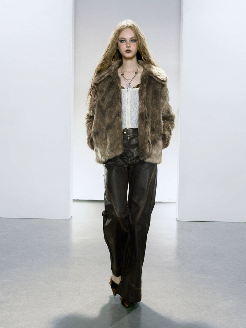 Eco- Fur Short Coat