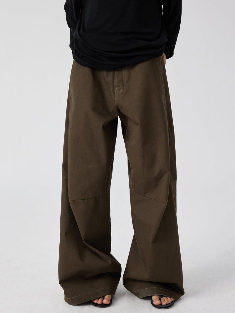 Wide Leg Brown Flared Pants