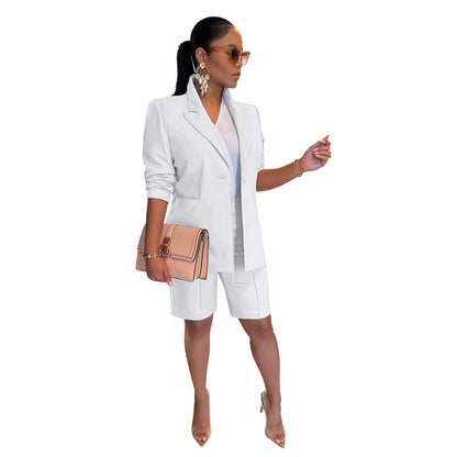 Clothing Blazer Shorts Two Piece Suit Spring Summer Suit