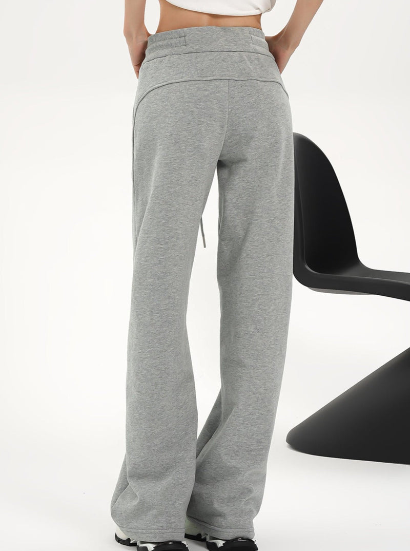 High-waisted Wide-leg Drawstring Pants - Relaxed Fit Lounge Trousers