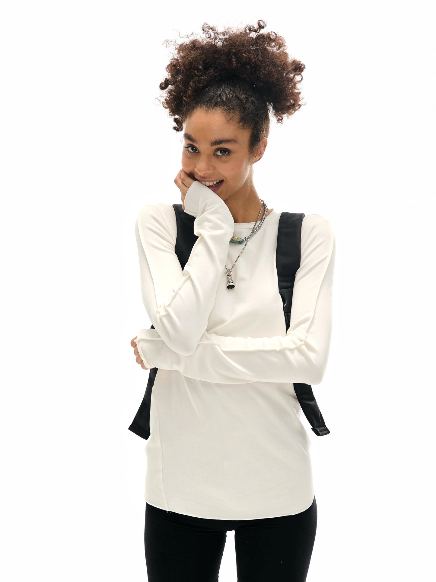 Round Neck Slim Fit Long Sleeve T-shirt