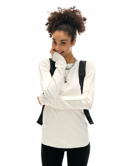 Round Neck Slim Fit Long Sleeve T-shirt