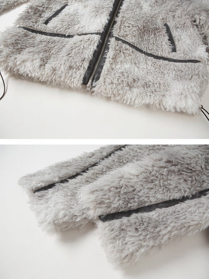 Sustainable Rabbit-eared Fur Coat