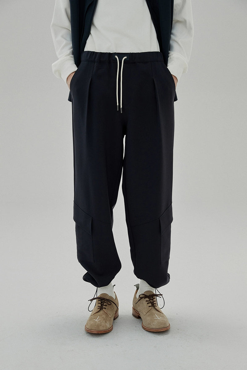 Draping Drawstring Cargo Pants