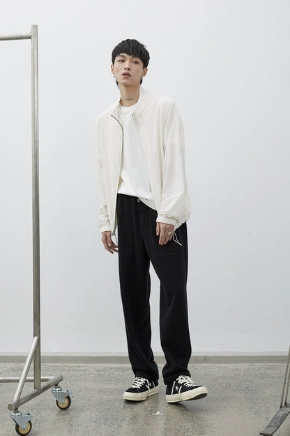 Drawstring Wide-leg Athletic Pants