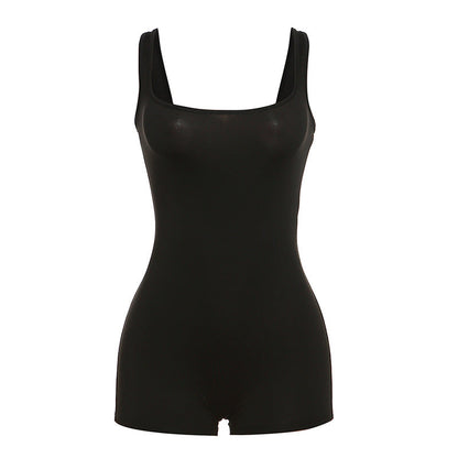Spring Summer Clothing Off the Neck Backless Slim Fit Sheath Pants Jumpsuit