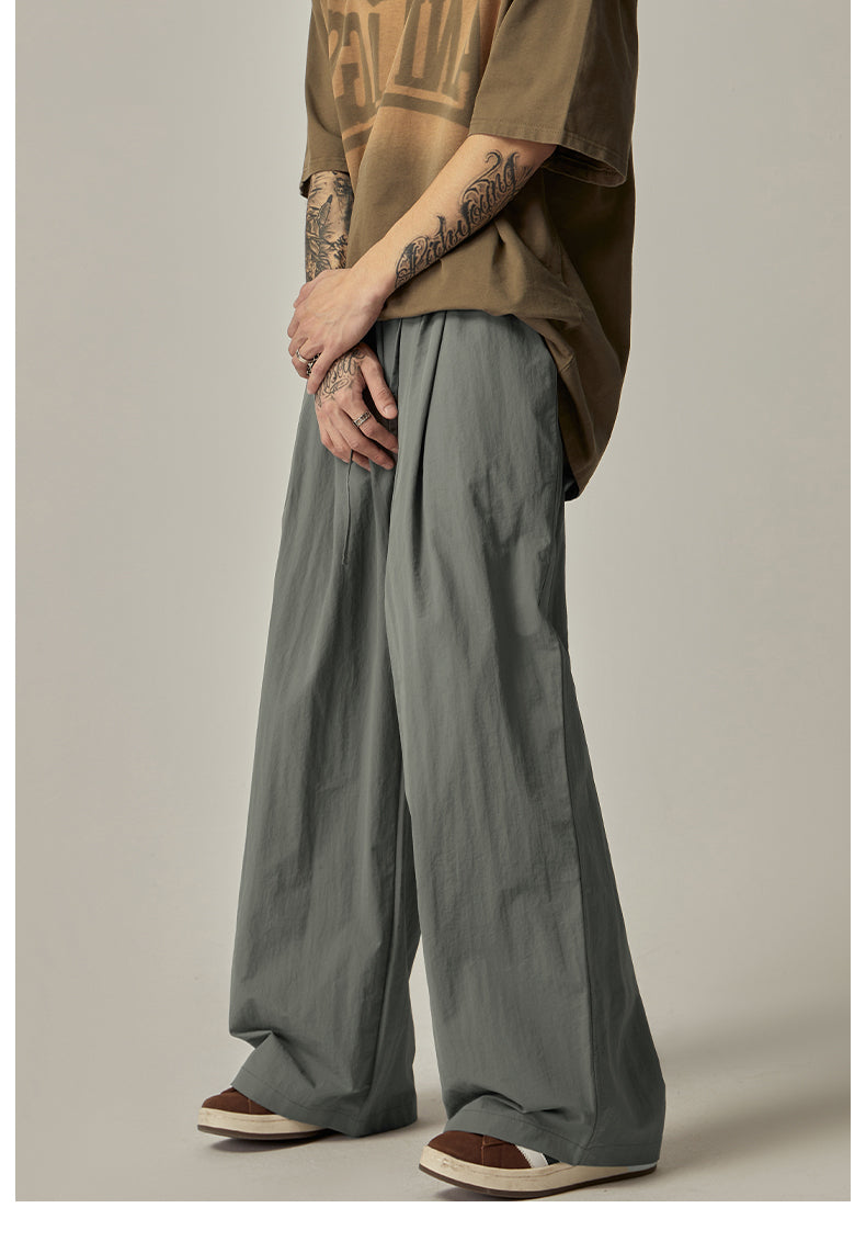 Olive Wide Leg Relaxed Pants