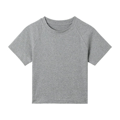 Color Regular Shoulder Short Sleeve T-shirt